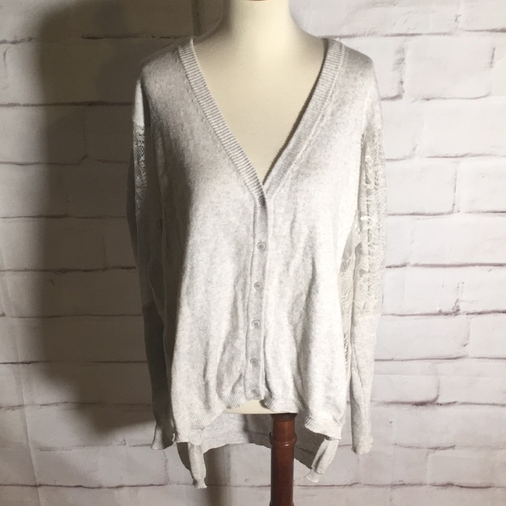 Sundance Side Lace Hi-Low Sweater Cardigan